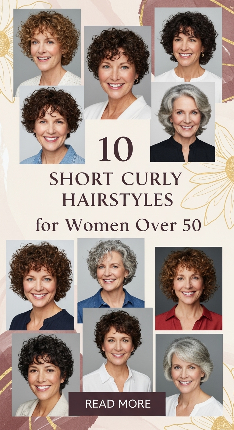 10 Short Curly Hairstyles for Women Over 50