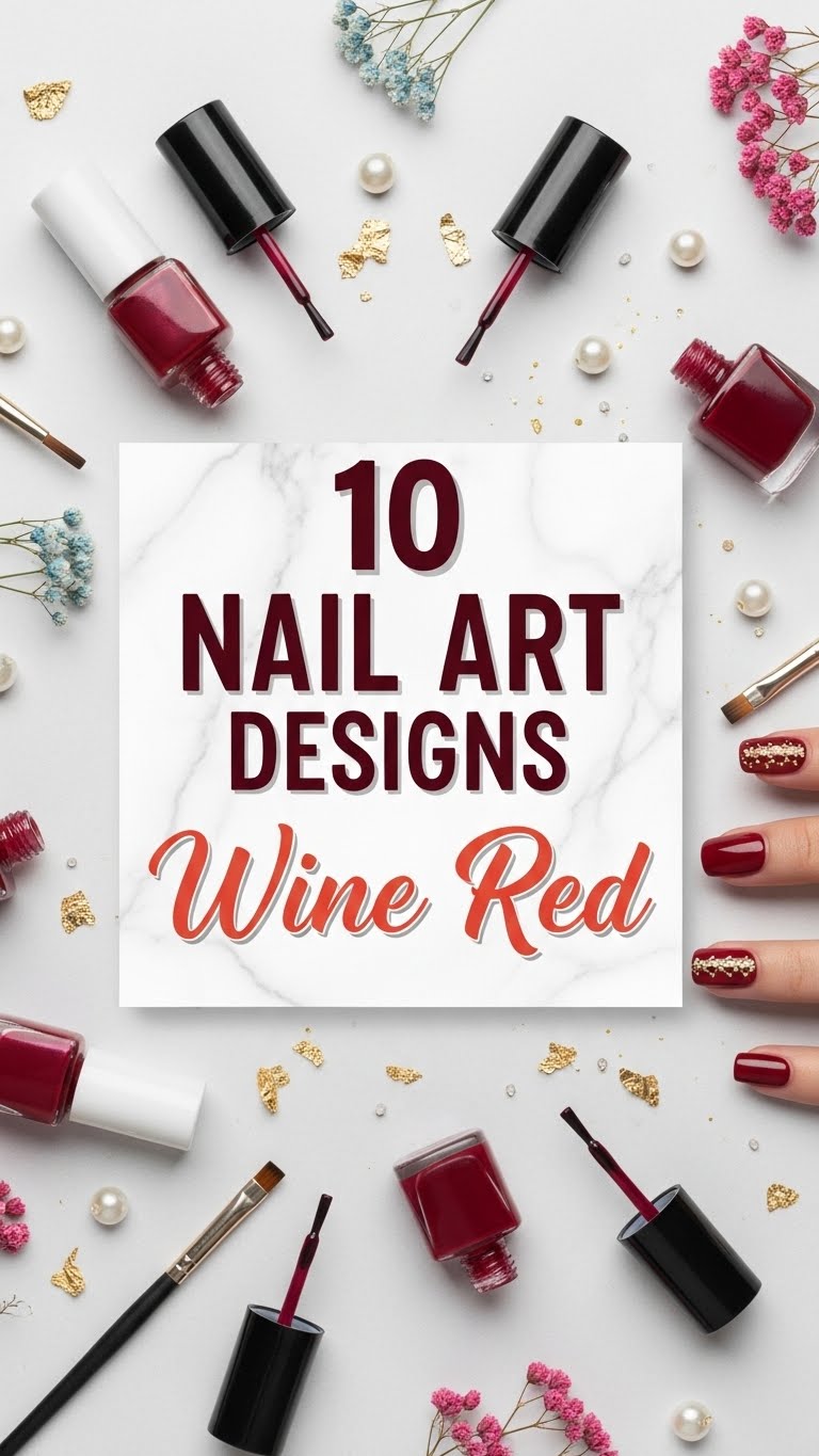 10 Nail Art Designs Wine Red
