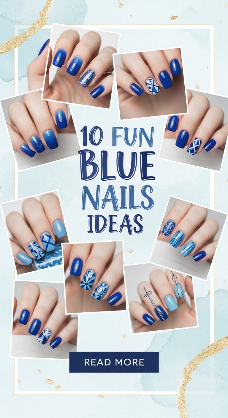 10 Fun Blue Nails Ideas
