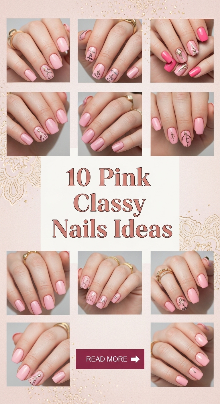 10 Pink Classy Nails Ideas