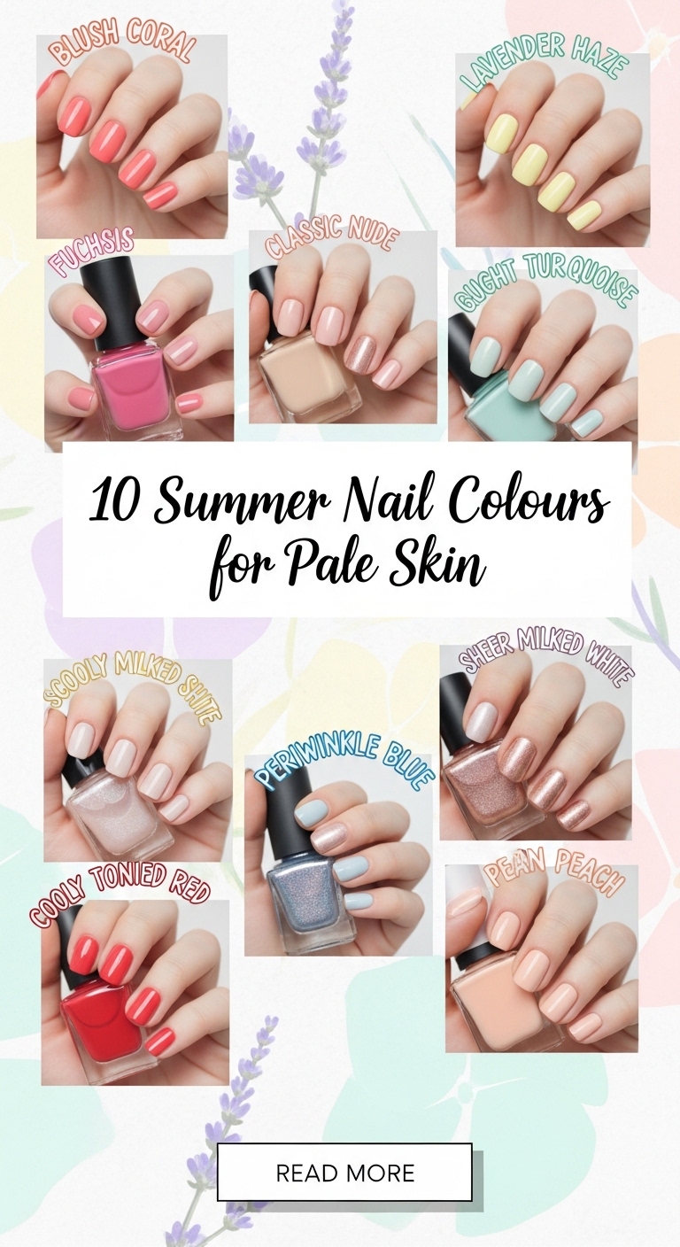 10 Summer Nail Colours for Pale Skin