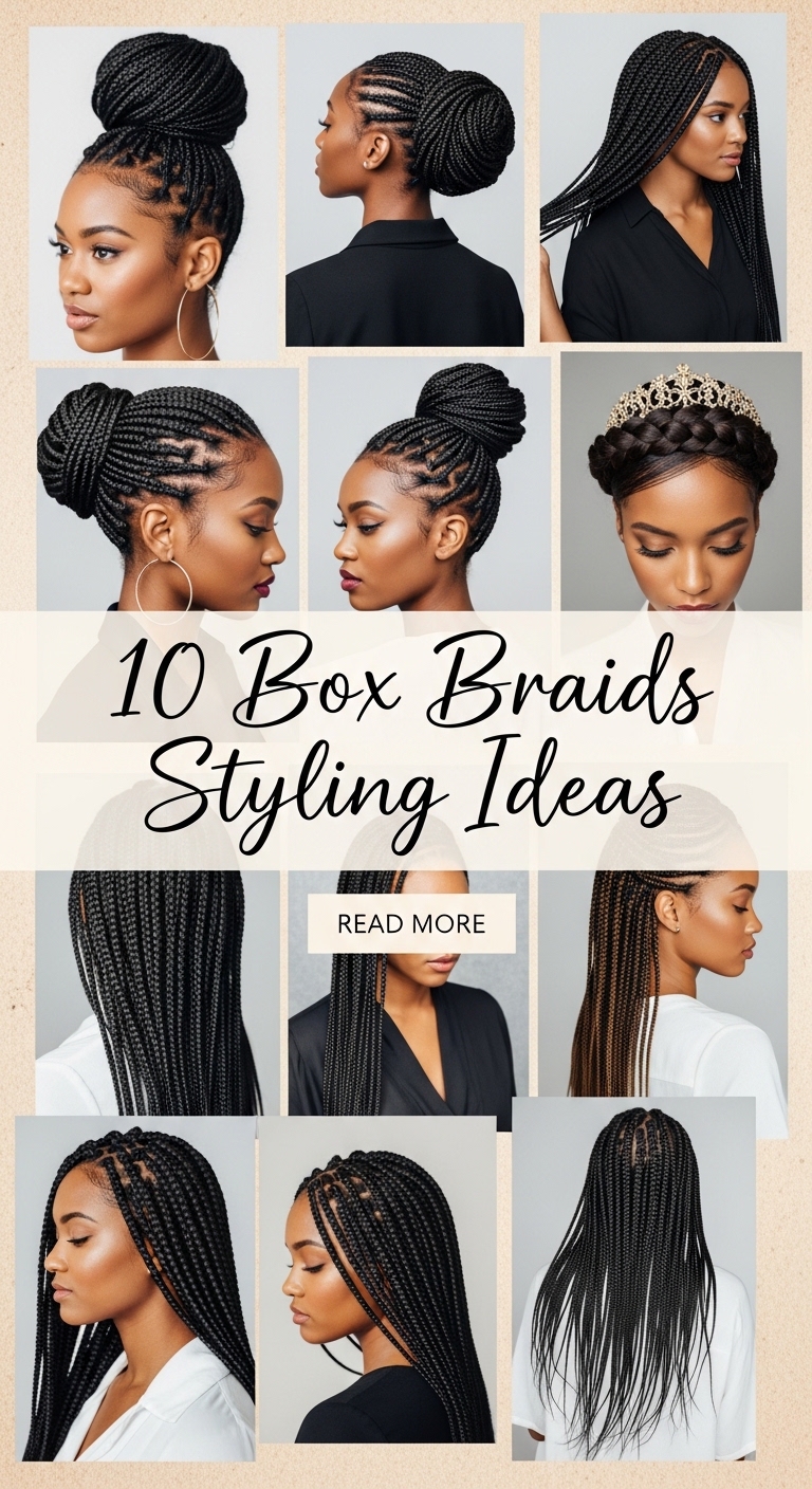 10 Box Braids Styling Ideas