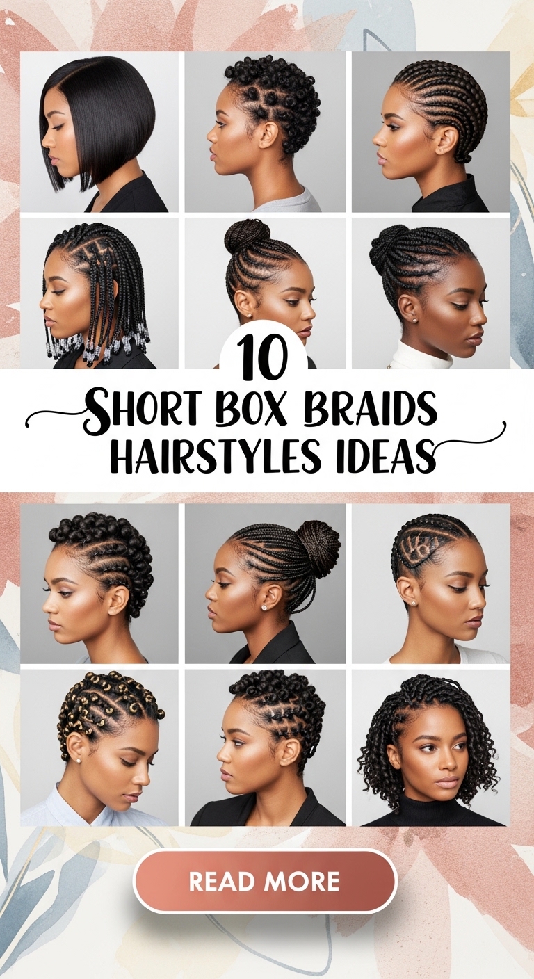 10 Short Box Braids Hairstyles Ideas