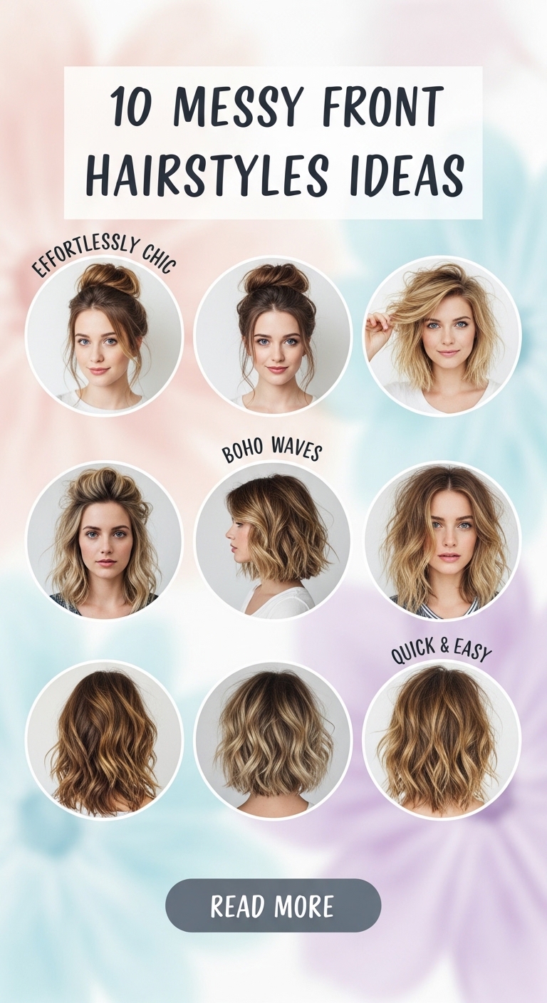 10 Messy Front Hairstyles Ideas