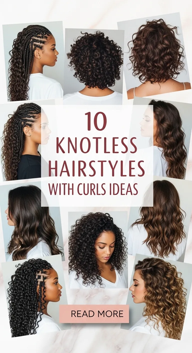10 Knotless Hairstyles with Curls Ideas