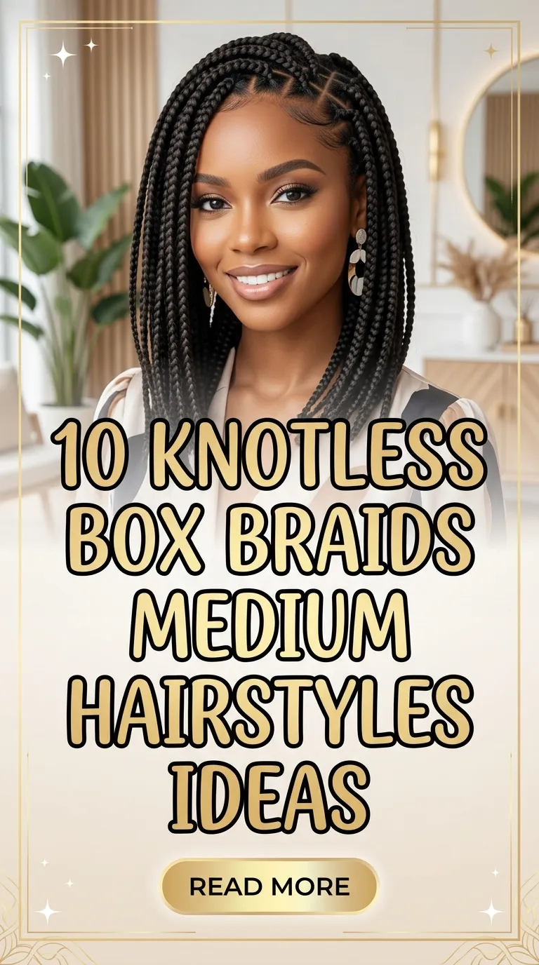 10 Knotless Box Braids Medium Hairstyles Ideas