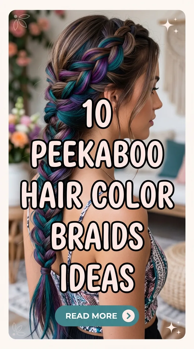 10 Peekaboo Hair Color Braids Ideas