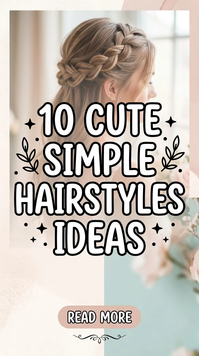 10 Cute Simple Hairstyles Ideas