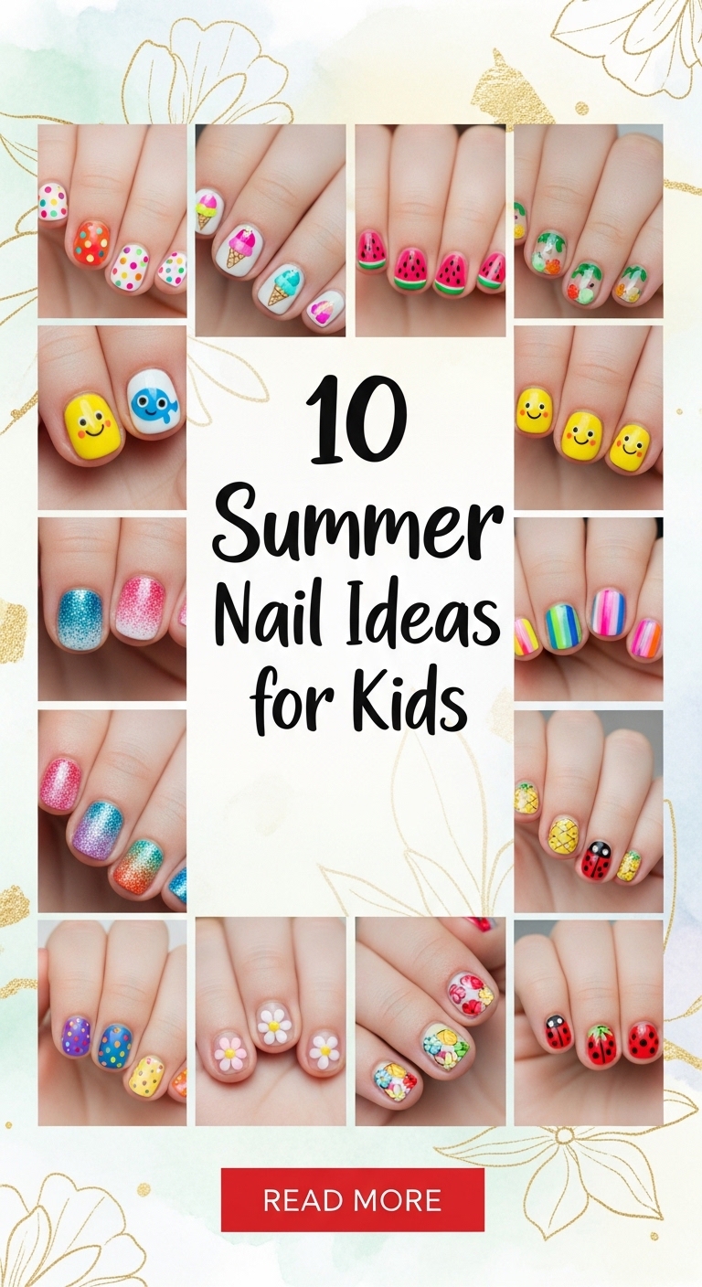 10 Summer Nail for Kids Ideas