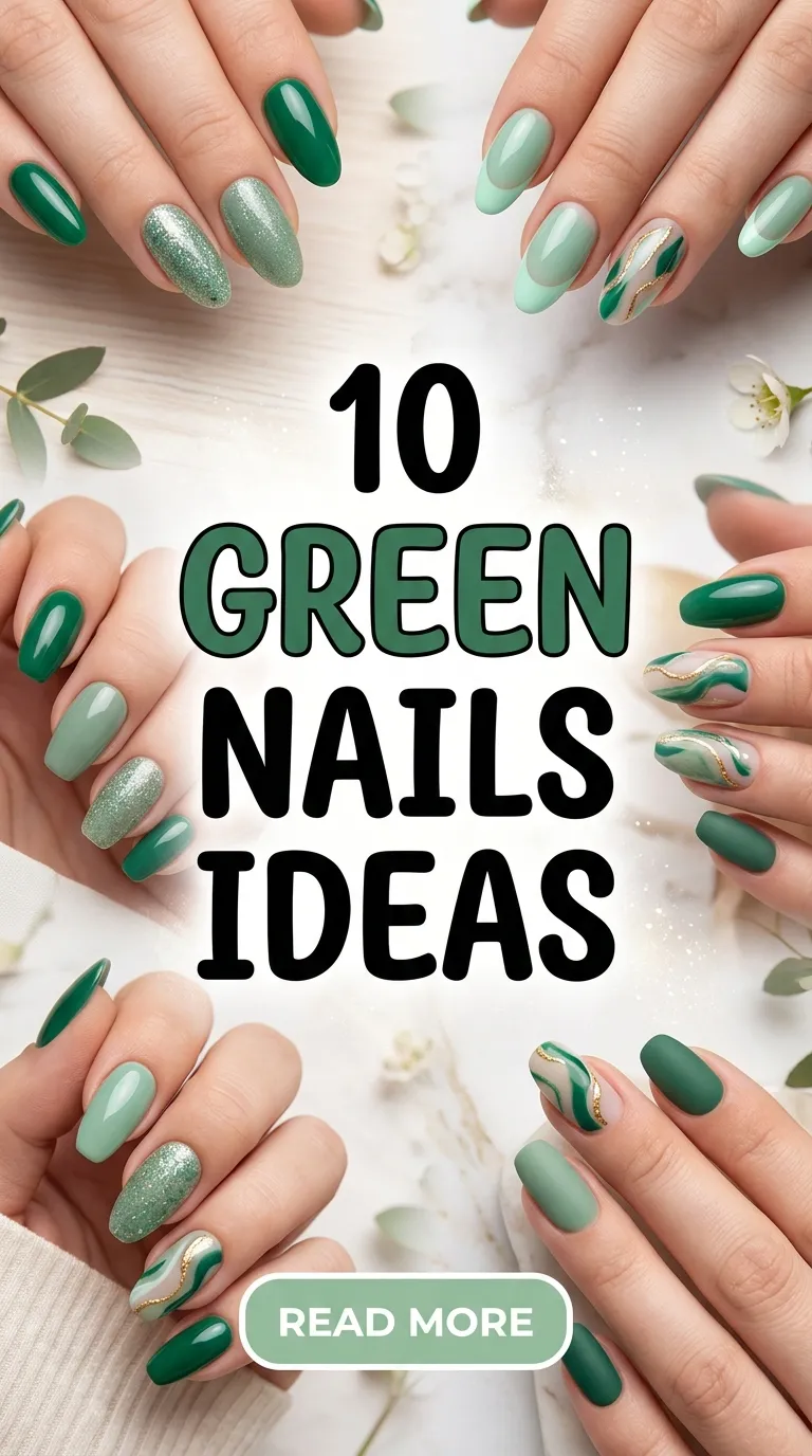 10 Green Nails Ideas