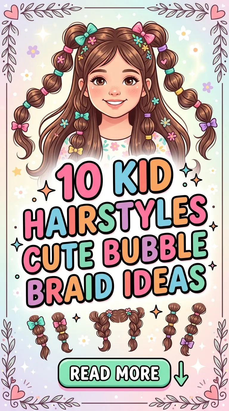 10 Kid Hairstyles Cute Bubble Braid Ideas