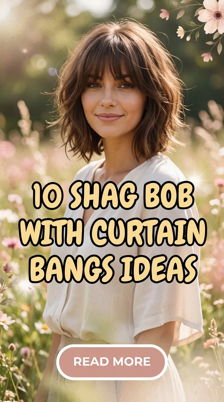10 Shag Bob with Curtain Bangs Ideas
