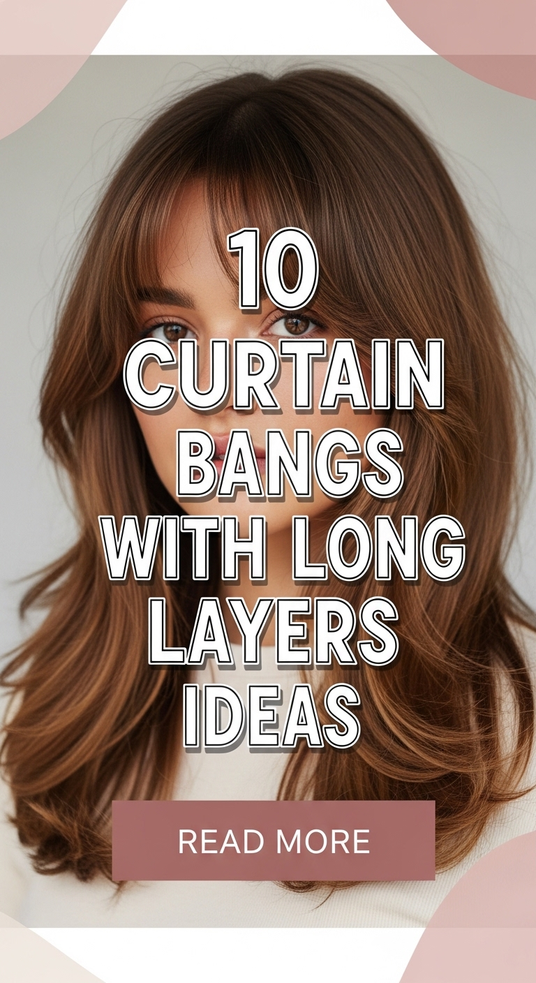 10 Curtain Bangs with Long Layers Ideas