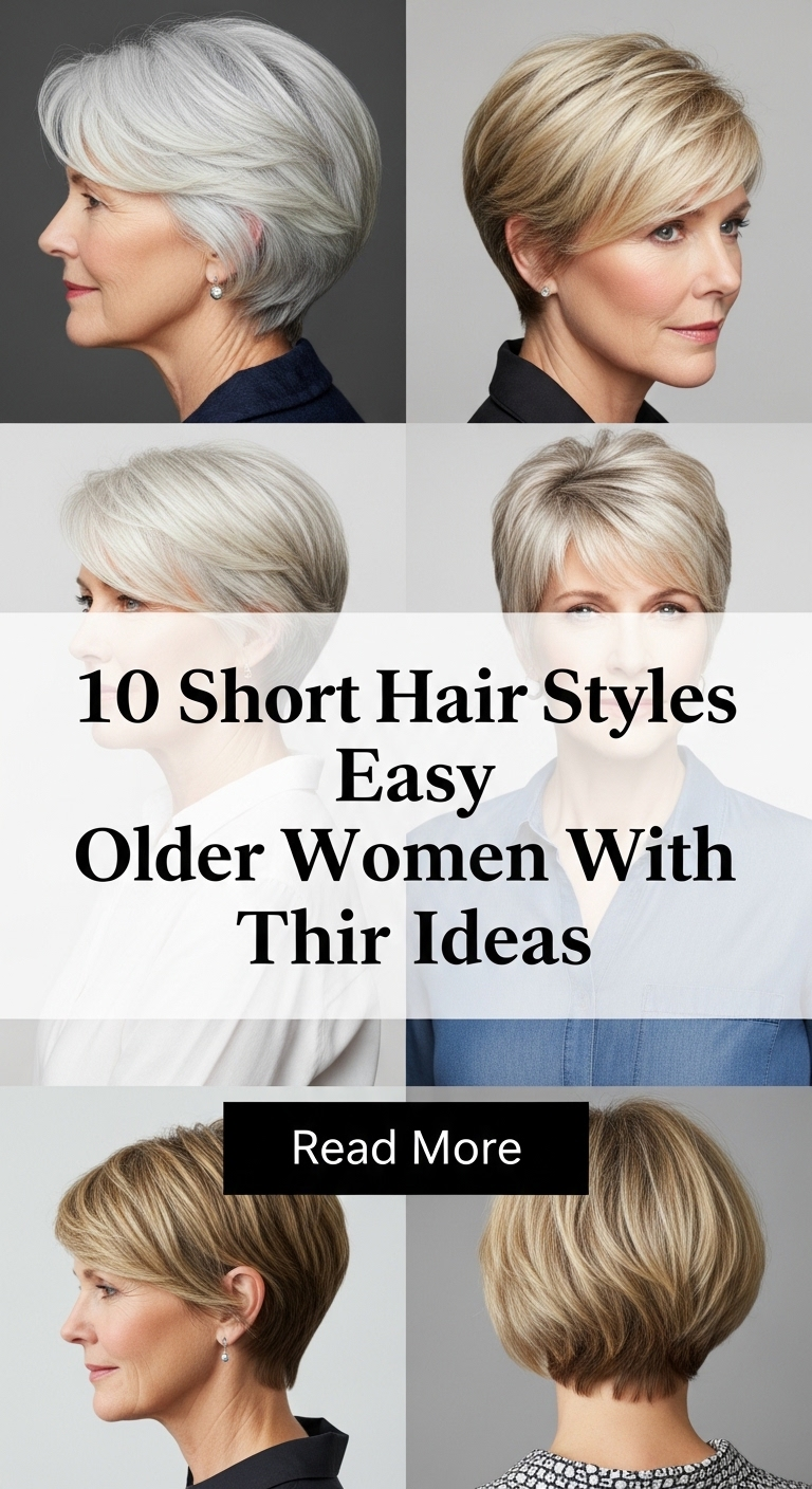 10 Short Hair Styles Easy Older Women With Thin Hair Ideas