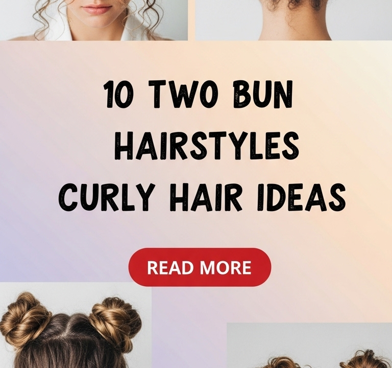 10 Two Bun Hairstyles Curly Hair Ideas