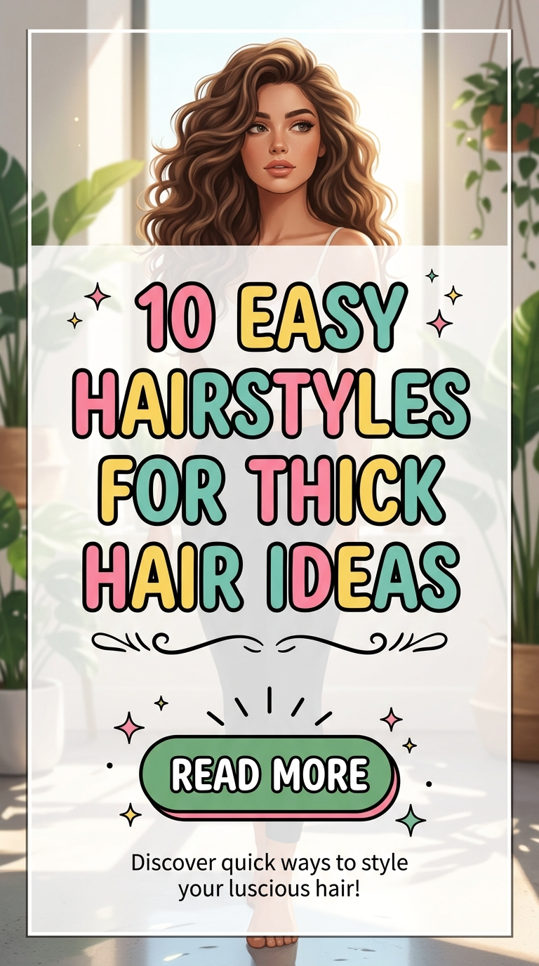 10 Easy Hairstyles For Thick Hair Ideas
