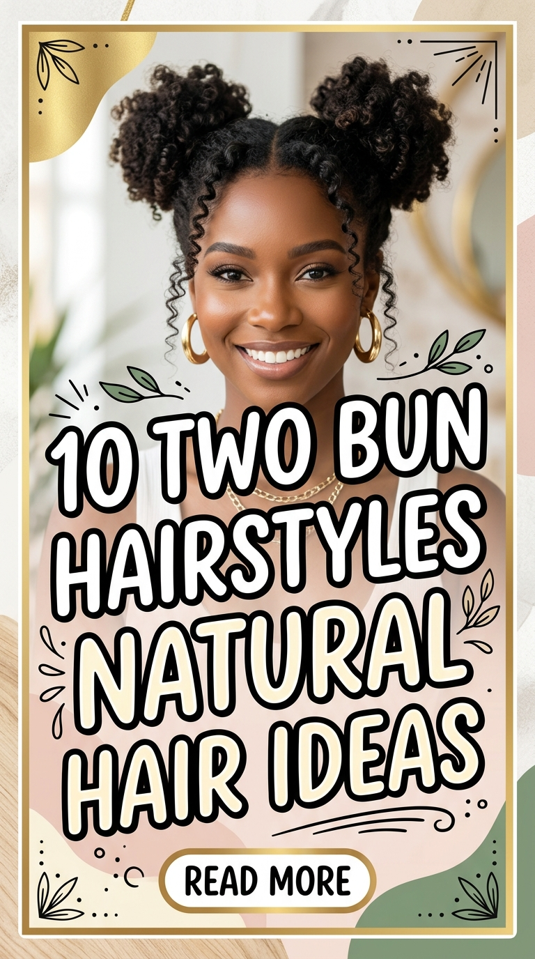 10 Two Bun Hairstyles Natural Hair Ideas