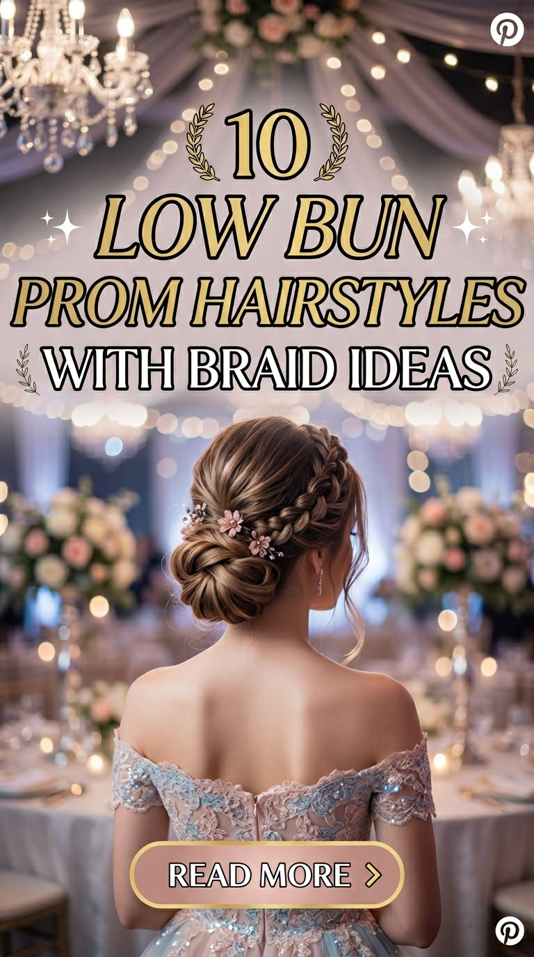 10 Low Bun Prom Hairstyles With Braid Ideas