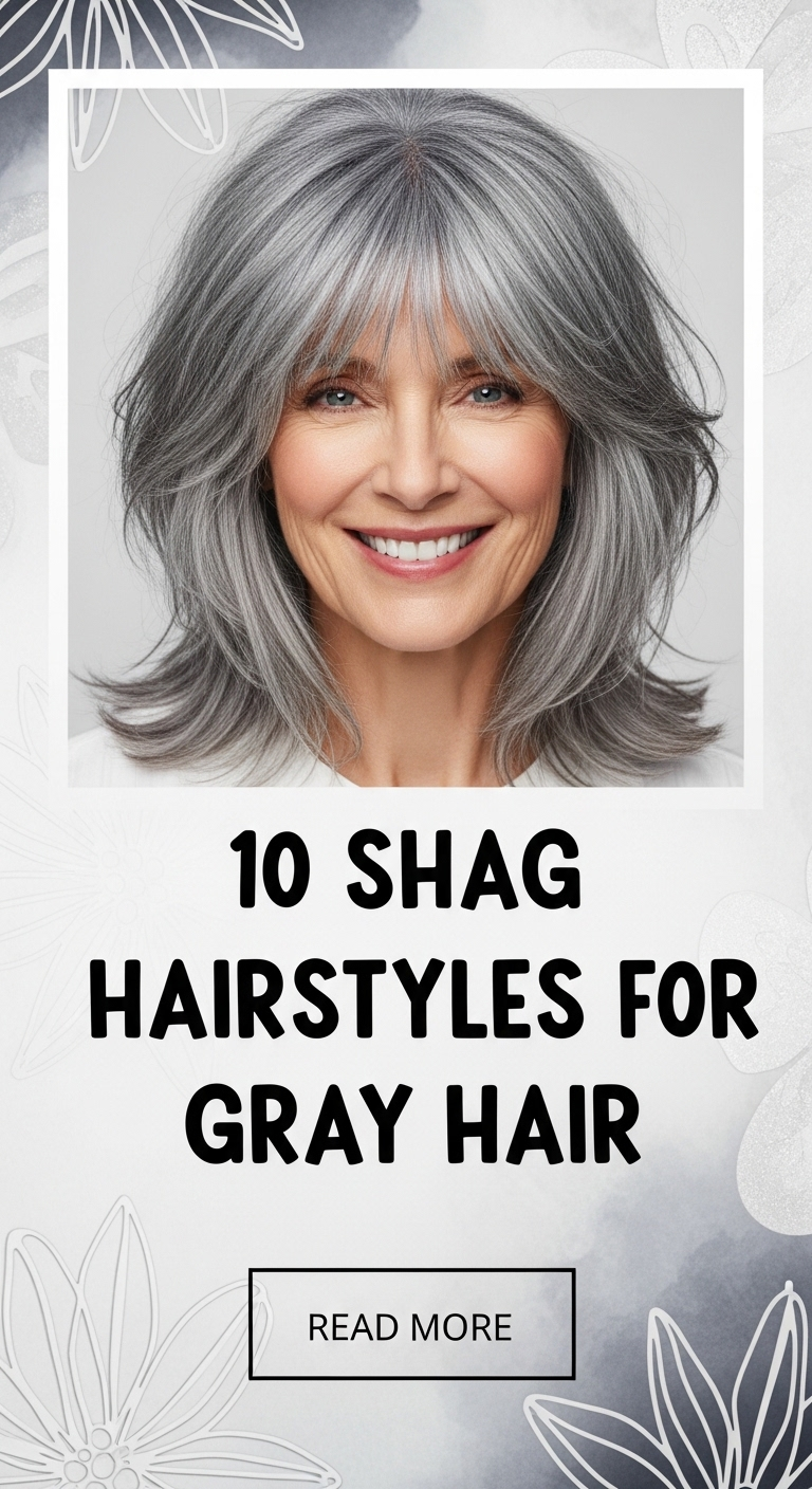 10 Shag Hairstyles for Gray Hair